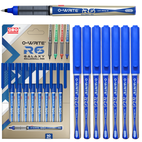 One Pack of O-Write RG Galaxy Rollerball Pens (10 Pcs)