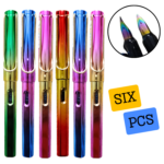One Pack of Rainbow Branded Fountain Pens - 6 Pcs - Image 2