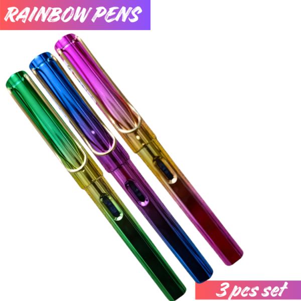 Rainbow Fountain Pen Set (3 Pcs)