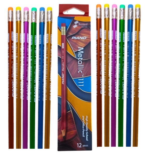 One Pack of Piano Metallic Lead Pencils 12 Pcs