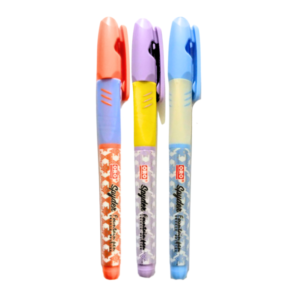 One Pack of Spyder Fountain Pens - 3 Pcs