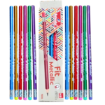 One Pack of Fit Metallic Lead Pencils HB - 12 Pcs