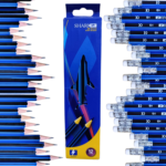 One Pack of Shark HB Graphite Pencils with Eraser - 12Pcs