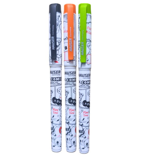 One Pack of Hauser Comic Fountain Pens - 3 Pcs