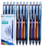 One Pack of Hauser SCUBA Retractable Ball Pens (12 Pcs)