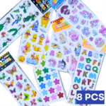 Mini Puffy Stickers Pack of 8 Sheets for Kids