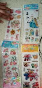 Mini Puffy Stickers Pack of 8 Sheets for Kids photo review