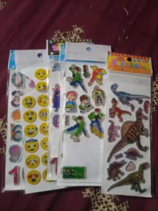 Mini Puffy Stickers Pack of 8 Sheets for Kids photo review