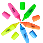 Quick-Dry Neon Highlighter Set 5 pcs bright colors for school office notes journaling