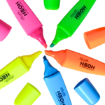 Quick-Dry Neon Highlighter Set 5 pcs bright colors for school office notes journaling