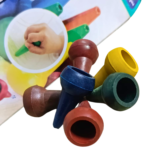 Pack of 6 Jumbo Grip Finger Crayons for Kids - Image 2