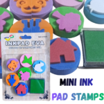 Kids EVA foam stamp set with mini ink pad cartoon printing stamps for school art and craft