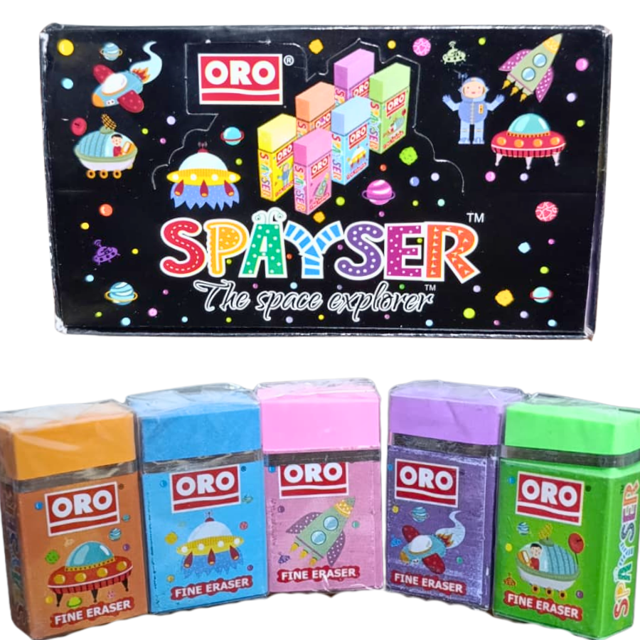 Spayser fine erasers 48 pcs pack soft rubber erasers for school and office use