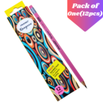 Rangeen Neon 2HB pencils pack of 12 bonded lead neon school pencils for writing and drawing