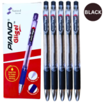 PIANO Geligel ballpens pack of 10 blue red black smooth gel writing pens