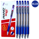 PIANO Geligel ballpens pack of 10 blue red black smooth gel writing pens