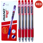 PIANO Geligel ballpens pack of 10 blue red black smooth gel writing pens