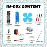 DC motor fan set for kids Electronic Science Project - Image 2