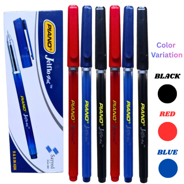 Premium Jelfo Gel Ballpoint Pens – Black, Blue & Red Color Variants