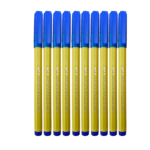 One Pack of Master QALUM 605 Calligraphy Blue Marker - 10Pcs