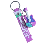 Cute cartoon silicone keychain for kids and girls soft rubber key ring random design