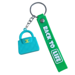 Cute cartoon silicone keychain for kids and girls soft rubber key ring random design
