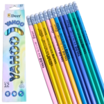Deer Yahoo HB pencils pack of 12 premium wooden graphite pencils for school kids