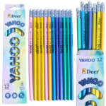 Deer Yahoo HB pencils pack of 12 premium wooden graphite pencils for school kids