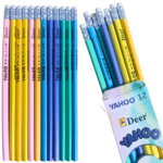 Deer Yahoo HB pencils pack of 12 premium wooden graphite pencils for school kids