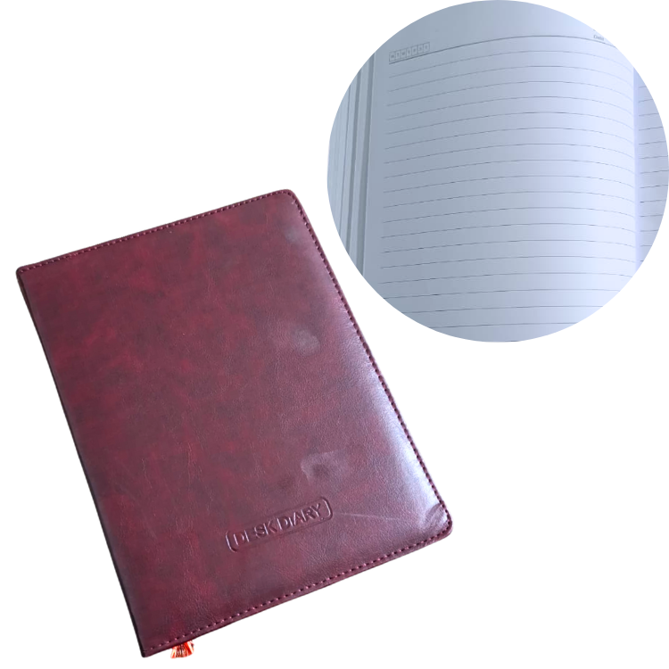 A5 leather notebook for office and students premium soft cover desk journal travel writing diary A5 size