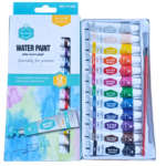 Keep Smiling Water Color Paints – 12 Bright Colors 12ml Tubes