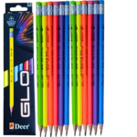 Premium GLO HB Pencils with Eraser – High-Quality Writing Pencils