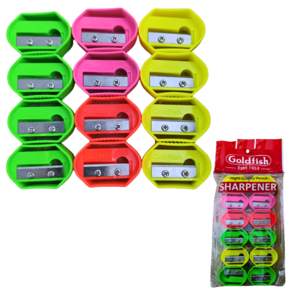 Double-Screw Pencil Sharpeners Pack of 12 Multi Color Dual Hole