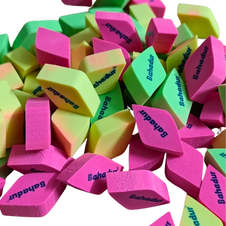 Bahadur B-70 Erasers 72 Pcs Multicolour Soft Rubber