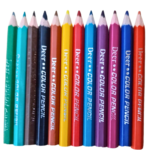 Rainbow Color Pencils Set for Kids 12 Half Colors School Art Drawing Supplies