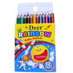 Rainbow Color Pencils Set for Kids 12 Half Colors School Art Drawing Supplies
