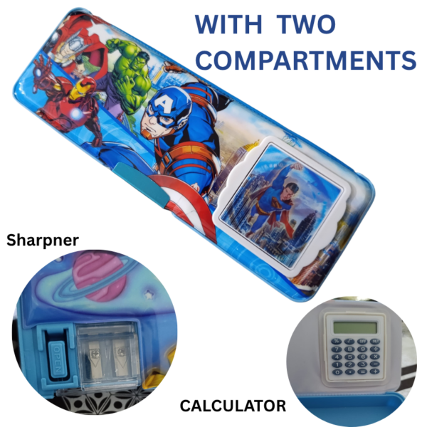 Calculator Geometry Box for Kids with 2 Compartments