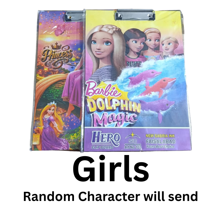 Premium quality character exam click board for boys and girls writing board 1 pc