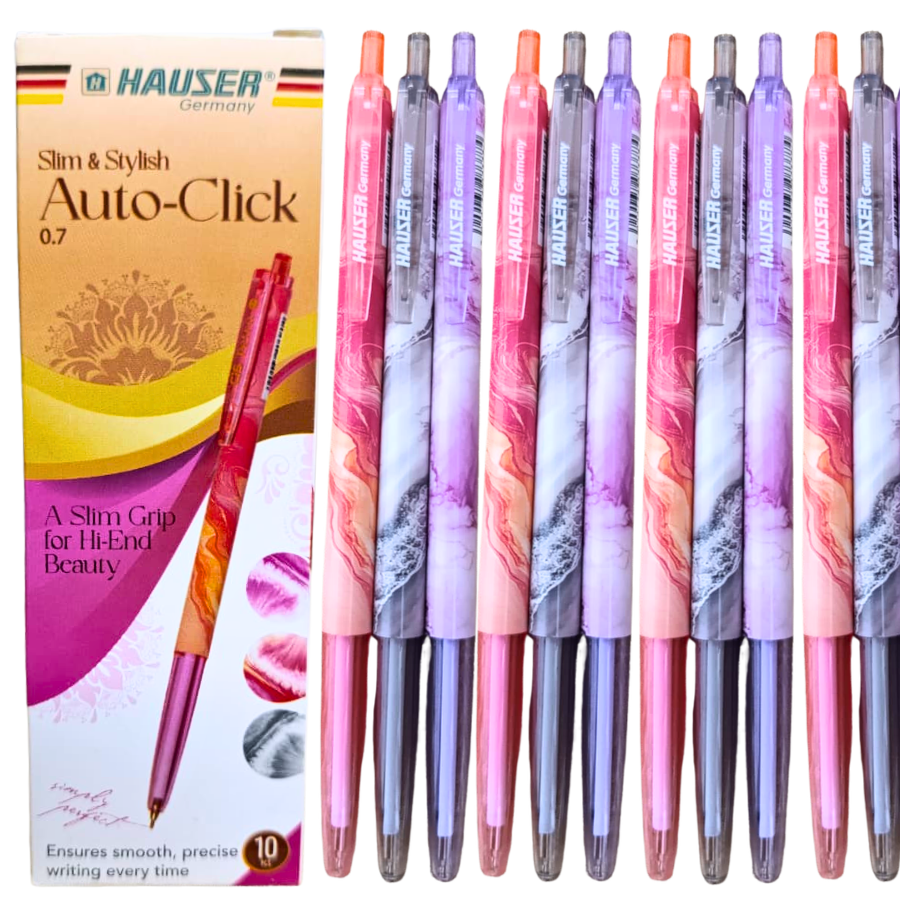 Hauser ballpoints pack of 10 smooth writing school office pens