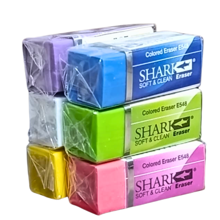 Premium soft colourful erasers pack of 48 pcs for school students