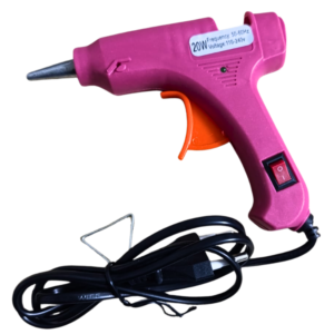 20W mini hot glue gun with 12 glue sticks for DIY crafts and school projects