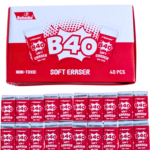 Bahadur B40 Soft Eraser Pack 40 Pcs – Smooth & Clean