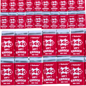 Bahadur B40 Soft Eraser Pack 40 Pcs – Smooth & Clean