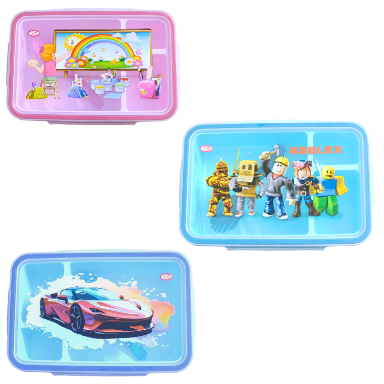 Multi-Purpose Kids 2in1 Lunch & Storage Box – Cartoon