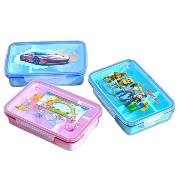 Multi-Purpose Kids 2in1 Lunch & Storage Box – Cartoon
