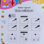 Kids safety lace scissors set 6 types knife edge origami paper cutting art craft school Pakistan