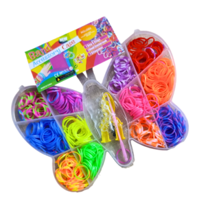 DIY colorful loom band kit girls rubber band bracelet making creative craft activity kids Pakistan