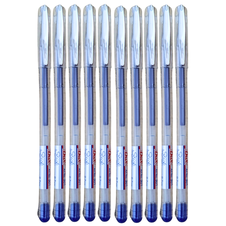 Stick Gel Pens 0.2mm Blue Pack of 12 – Ultra Fine Tip