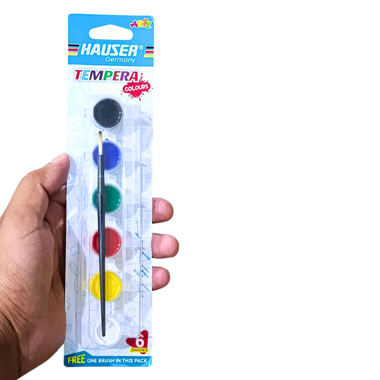 Hauser Germany Watercolor 6 Colors with Brush – Art Set