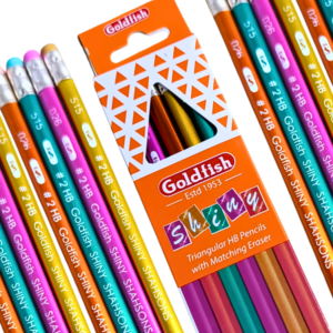 Colorful shiny HB triangular pencils with matching eraser pack of 12 smooth writing kids school Pakistan